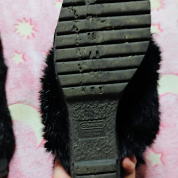 Coach Maryann Suede and Rabbit Fur Boots - Picture 6 of 9